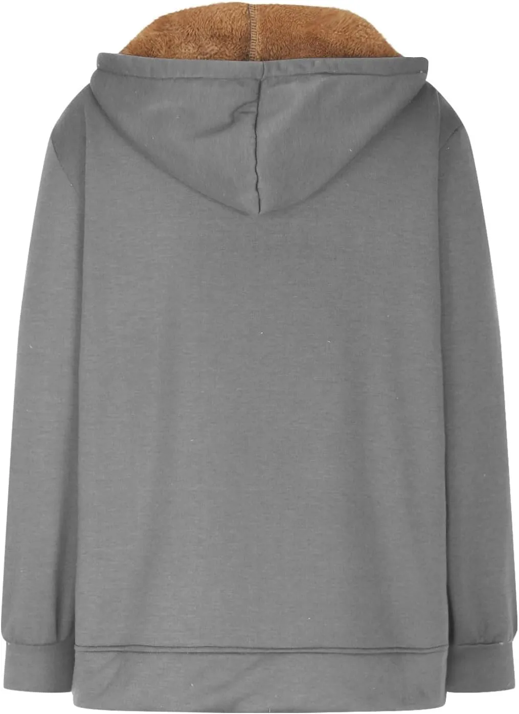 Womens Winter Coats Sherpa Lined Black Hoodie Cozy Fleece Jacket Zip Up Sweatshirts Winter Warm Fluffy Hooded Outerwear