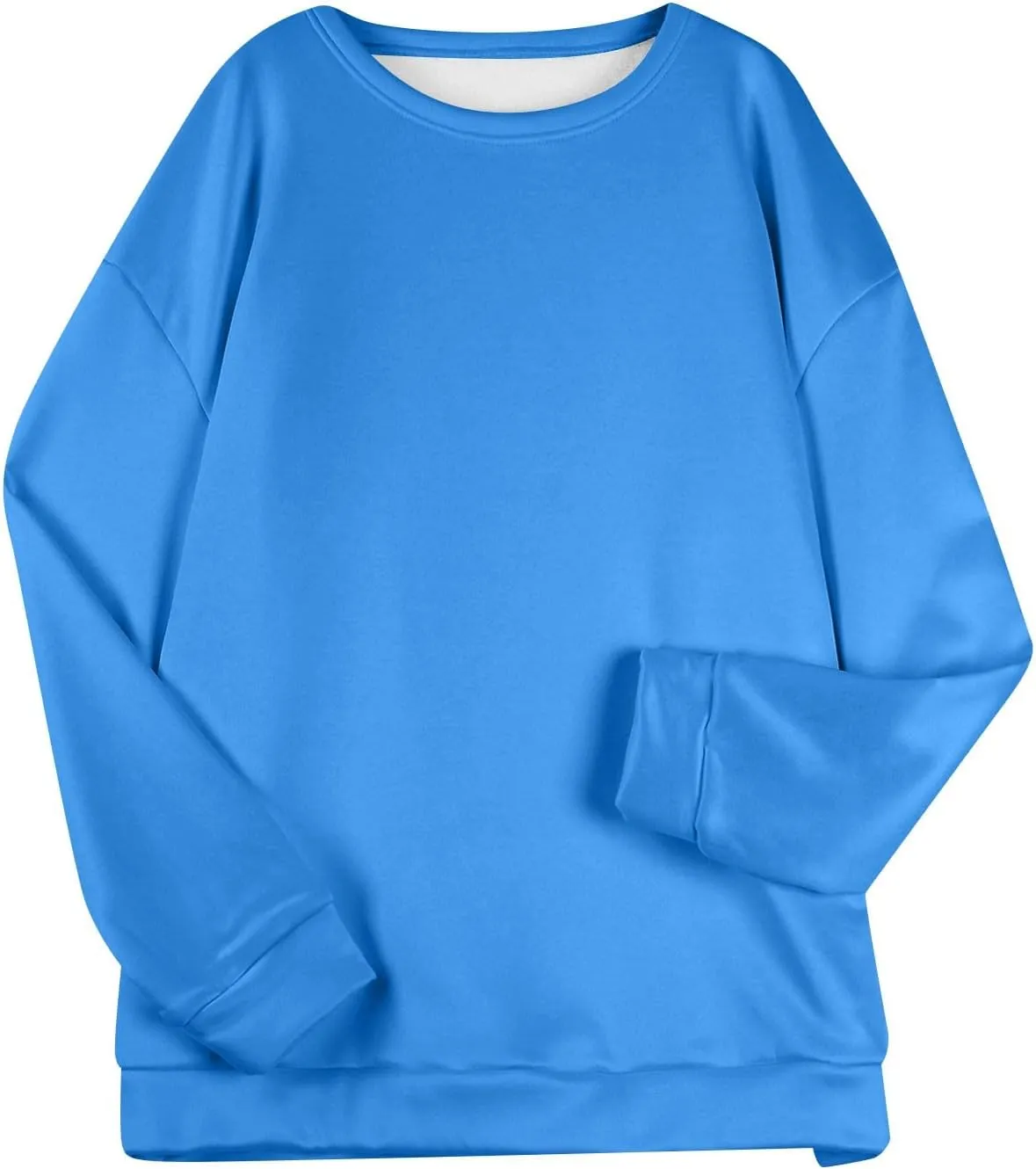 Women's Winter Fleece Sherpa Lined Sweatshirt Crewneck Long Sleeve Thermal Shirts Cute Pullover Outfits Clothes 2024