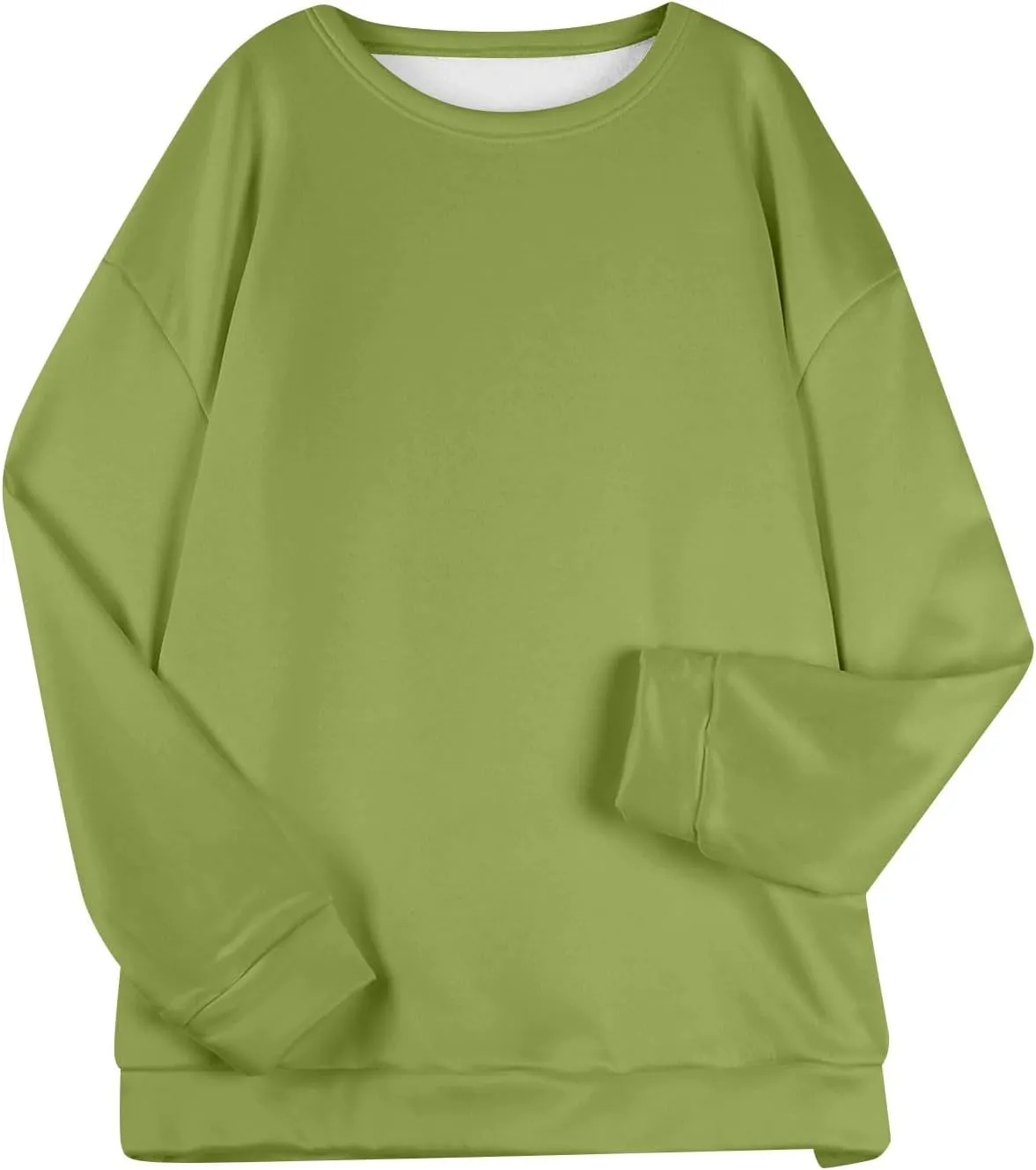 Women's Winter Fleece Sherpa Lined Sweatshirt Crewneck Long Sleeve Thermal Shirts Cute Pullover Outfits Clothes 2024
