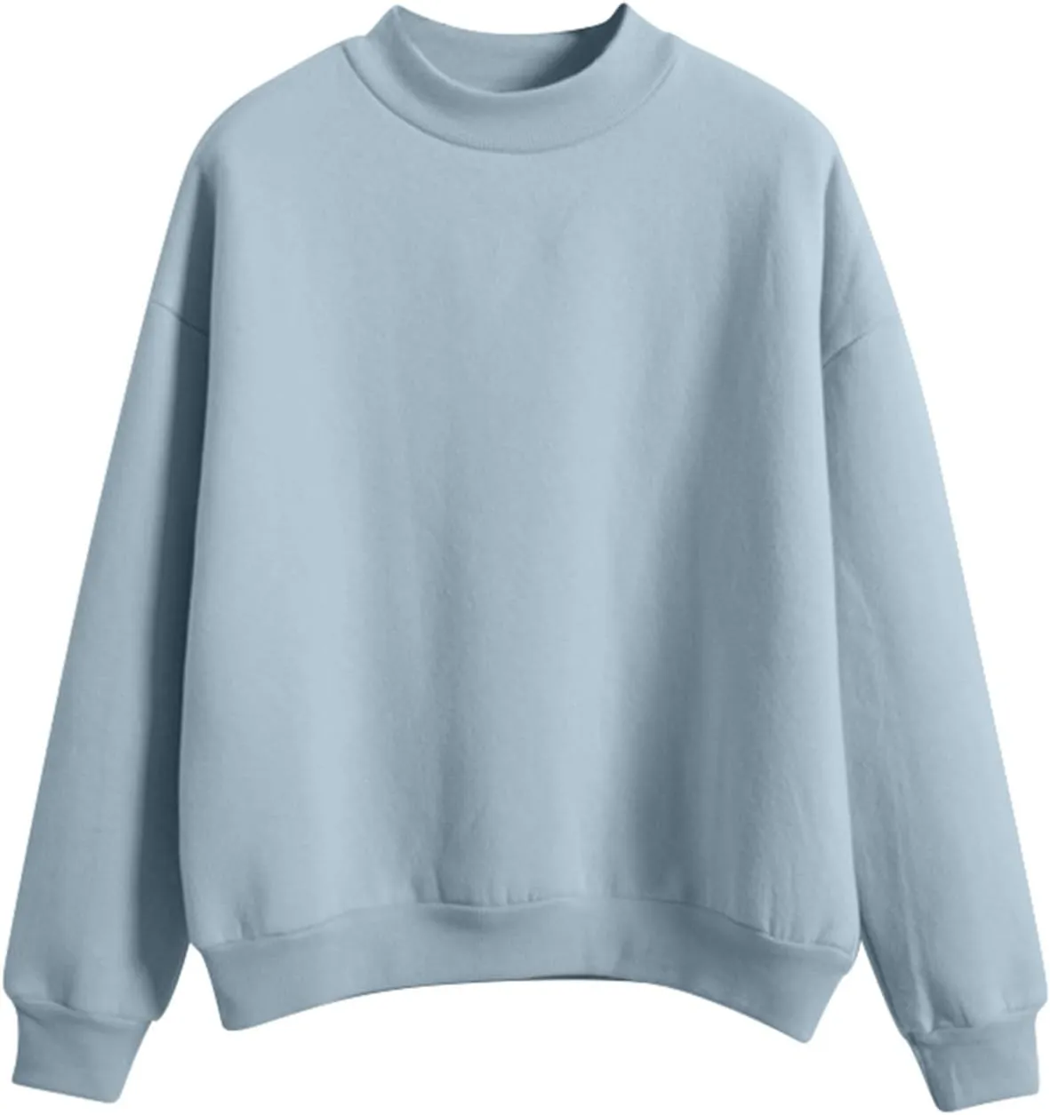 Womens Winter Warm Slim Lightweight Solid Sweatshirts Long Sleeve Crewneck Pullovers Daily Home Outdoor Workout Hoodies