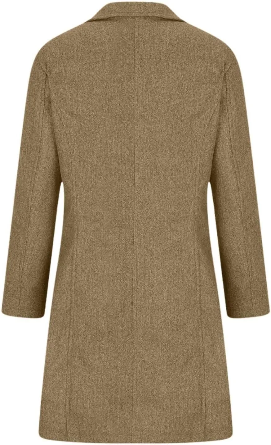 Women's Wool Blend Coat 2024 Winter Jackets Mid Long Warm Pea Coats Dressy Slim fit Trench Overcoat with Pockets