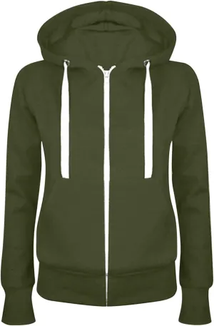 Womens Zip Up Hoodies Fleece Jackets Long Sleeve Lightweight Basic Sweatshirts Winter Fashion Outfits Clothes 2024