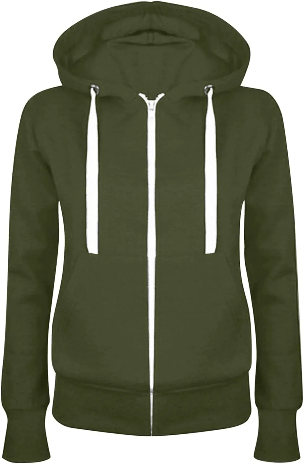 Womens Zip Up Hoodies Fleece Jackets Long Sleeve Lightweight Basic Sweatshirts Winter Fashion Outfits Clothes 2024