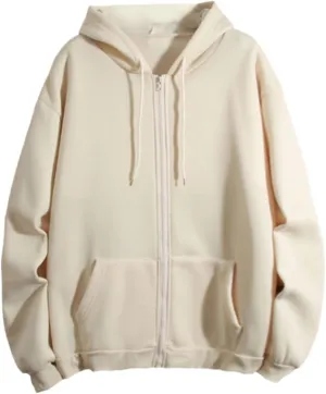 Womens Zip Up Hoodies Oversized Sweatshirt Drawstring Long Sleeve Fleece Coat Y2k Sweatshirts 2024 Fall Trendy