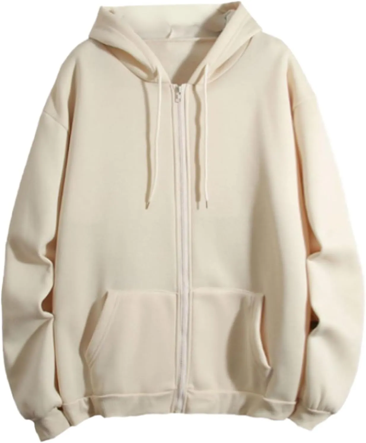 Womens Zip Up Hoodies Oversized Sweatshirt Drawstring Long Sleeve Fleece Coat Y2k Sweatshirts 2024 Fall Trendy