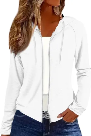 Workout Jackets For Women Hoodies For Women Cozy Trendy Wueen Hooded Dress Long Sleeve Sweatshirt For Women