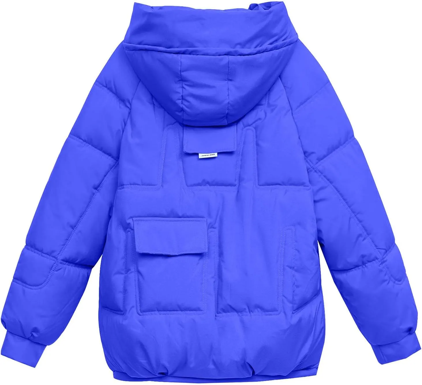 XUNRYAN Puffer Jackets Womens Baggy Winter Warm Down Coat Quilted Lightweight Cropped Jackets Outdoor Overcoat Activewear