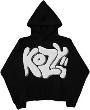 Y2k Hoodies Puff Print Hoodie Grunge Graphic Zip Up Hoodies Y2k Jacket Hip Hop Streetwear Aesthetic Sweatshirts