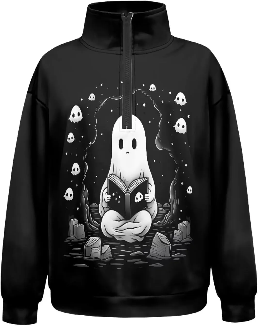 YEXIATODO Oversized Quarter Zip Sweatshirt Women Half Zip Hoodies S-3XL