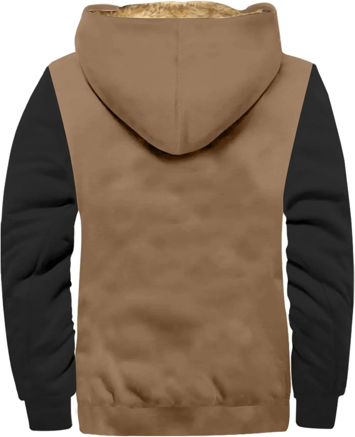 Ymosrh Men's Hooded Winter Coat Outdoor Sherpa Fleece Lined Jackets Warm Zip Up Sweatshirts Hoodie Coats Jacket, M-7XL