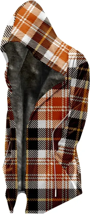 Ymosrh Men's Zipper Hoodie Casual Workout Sport Sweatshrit Zip Up Hoodies Plaid Long Sleeve Hoodies, M-6XL