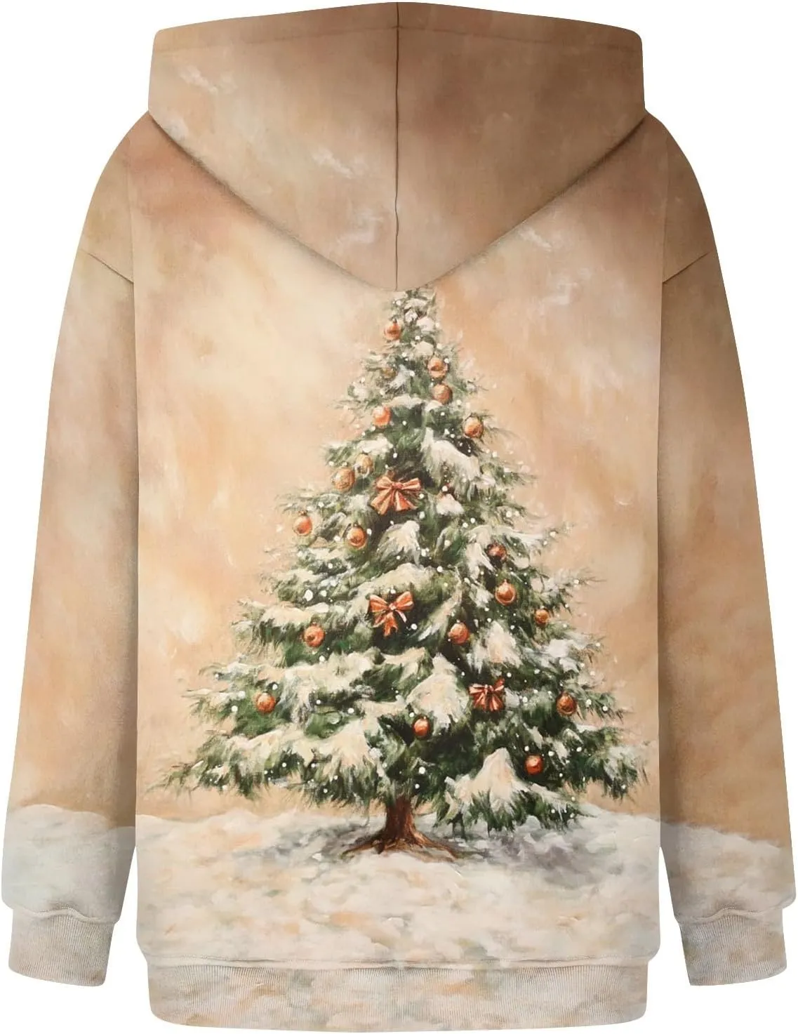 ZEFOTIM Sherpa Lined Hoodies for Women Cute Party Pullover Cozy Pullovers Lightweight Holiday Long Sleeve Sweatshirt
