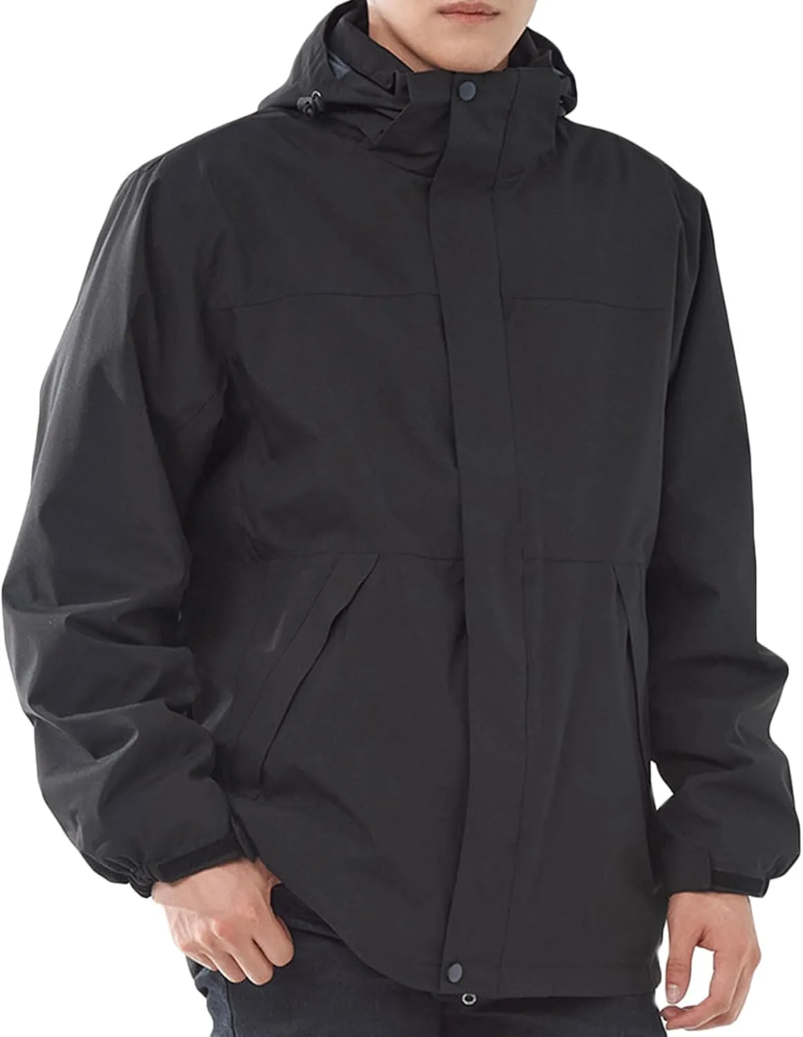 Zeiyignr Men's Waterproof Ski Jacket Warm Winter Mountain Snow Coat Hooded Raincoat Windproof Parka Jackets Raincoat Outwear