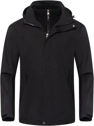 Zeiyignr Men's Waterproof Ski Jacket Warm Winter Mountain Snow Coat Hooded Raincoat Windproof Parka Jackets Raincoat Outwear