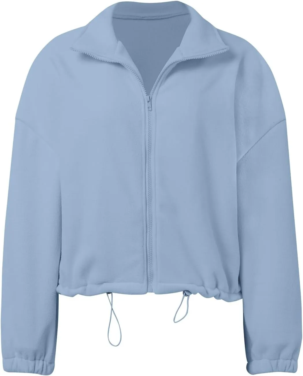 Zip Up Hoodie for Women Oversized Sweatshirt Fleece Cropped Jacket Trendy Fleece Jacket 2024