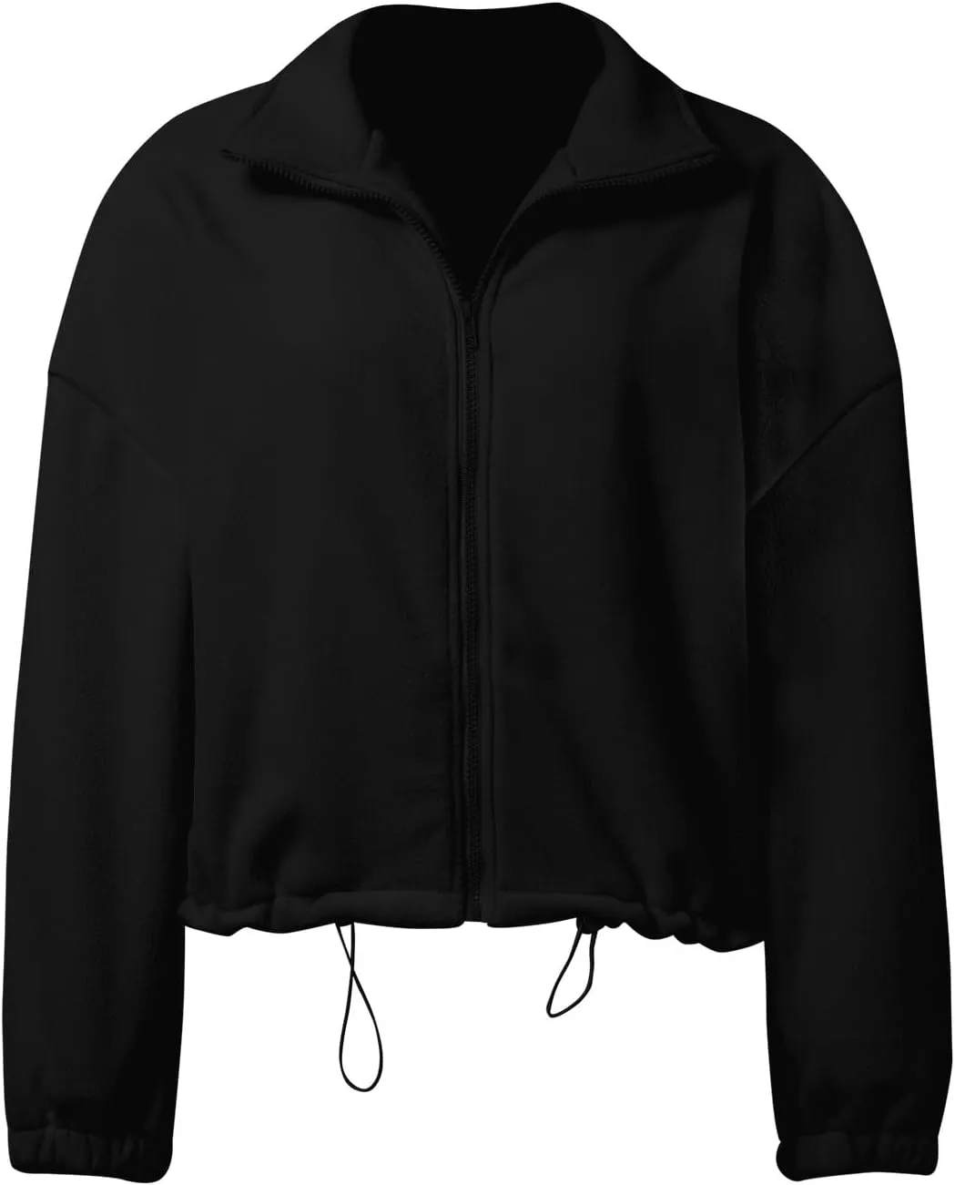 Zip Up Hoodie Women Oversized Sweatshirt Fleece Cropped Jacket Trendy Fleece Jacket Fashion Clothes 2024