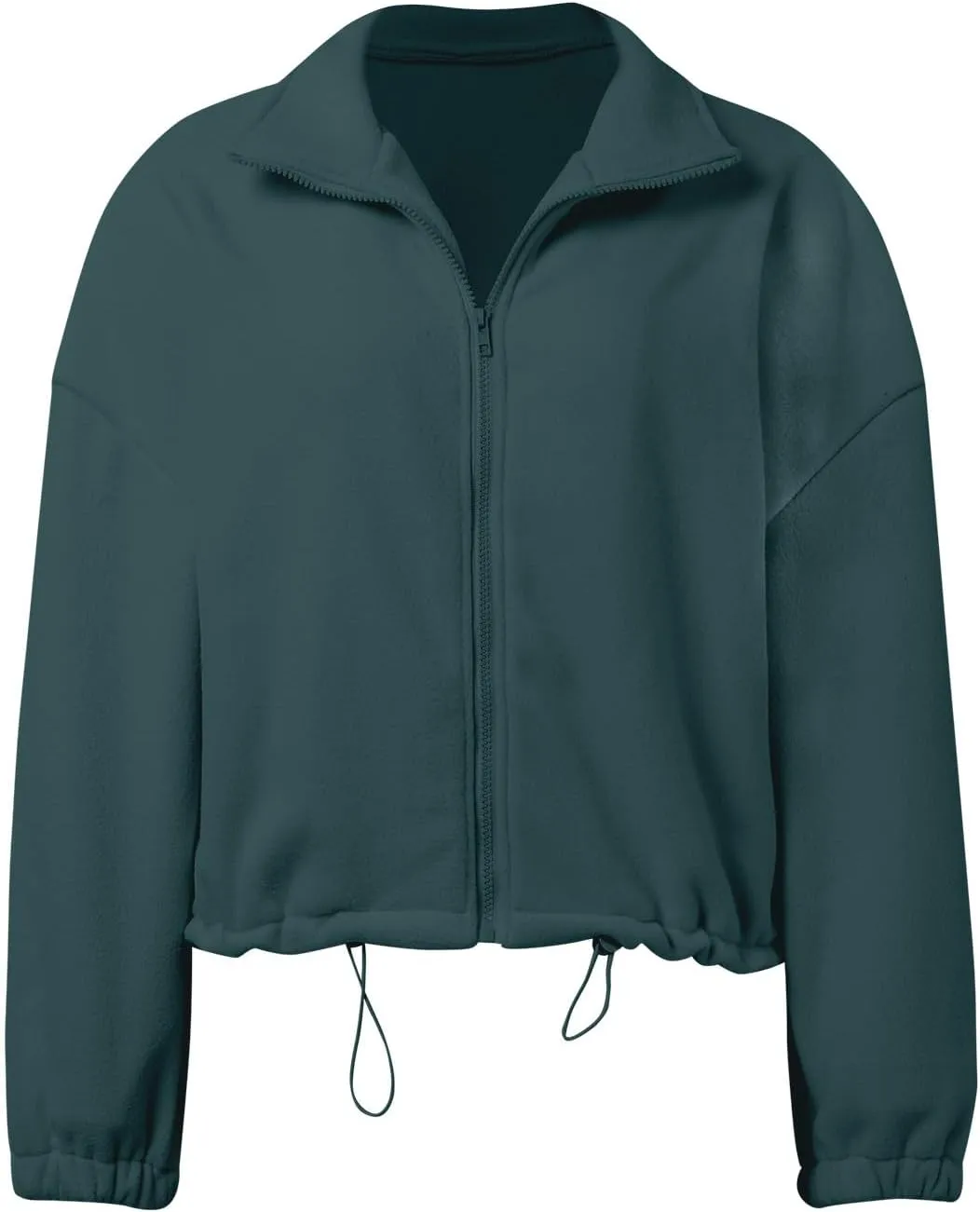 Zip Up Hoodie Women Oversized Sweatshirt Fleece Cropped Jacket Trendy Fleece Jacket Fashion Clothes 2024