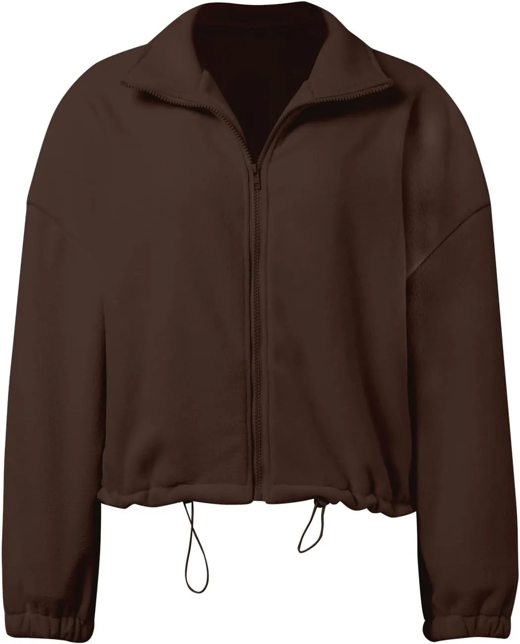 Zip Up Hoodie Women Oversized Sweatshirt Fleece Cropped Jacket Trendy Fleece Jacket Fashion Clothes 2024