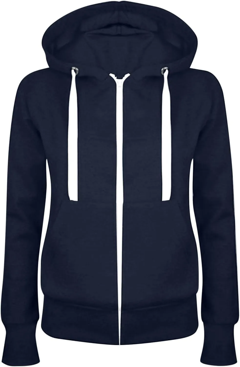 Zip Up Hoodies for Women Casual Long Sleeve Drawstring Hooded Oversized Sweatshirts Fall Outfits 2024 with Pockets