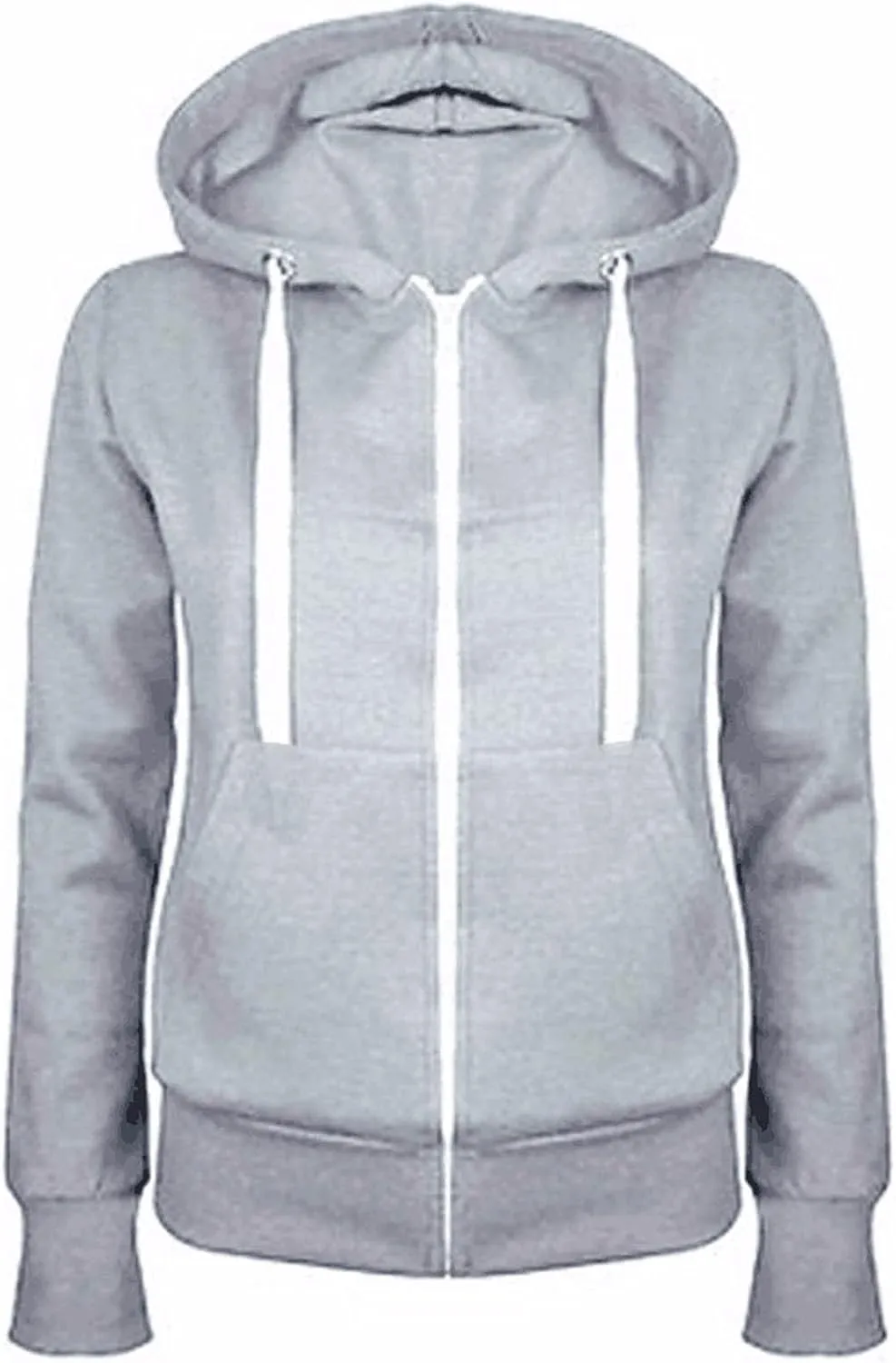 Zip Up Hoodies For Women Fall Long Sleeve Lightweight Basic Sweatshirt Solid Color-Block Casual Long Sleeve Jackets