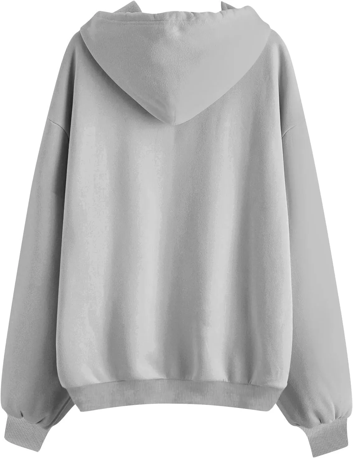 Zip Up Hoodies for Women Lightweight Long Sleeve Fleece Jacket Casual Loose Solid Color Coat Winter Clothes