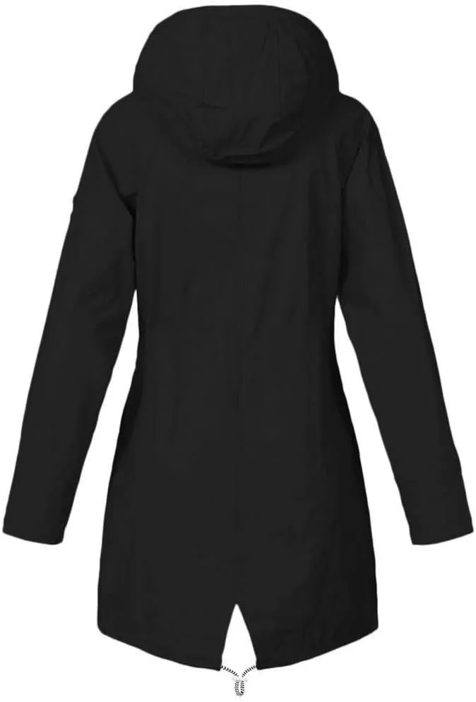 ZYXTIM Women Lightweight Waterproof Raincoat Oversize Utility Pocketed Casual Hooded Raincoat Outerwear Fall Clothes Outfits
